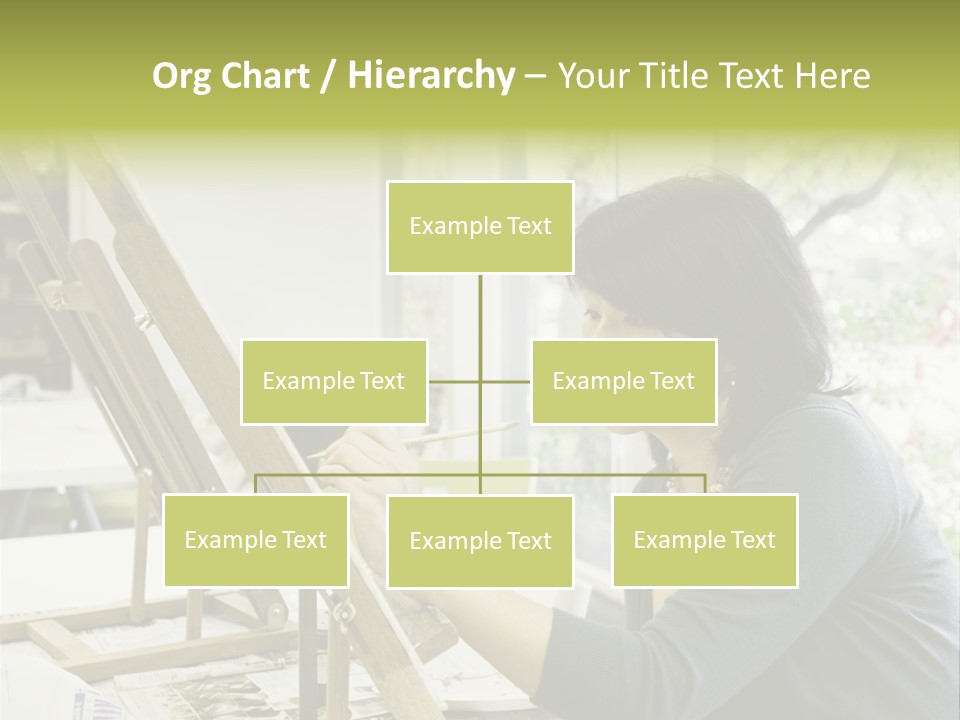 Art Teacher Paints In Preparation For Class PowerPoint Template