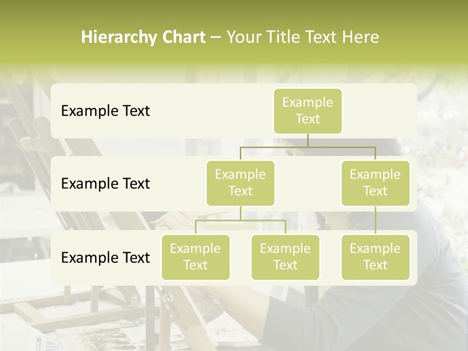 Art Teacher Paints In Preparation For Class PowerPoint Template