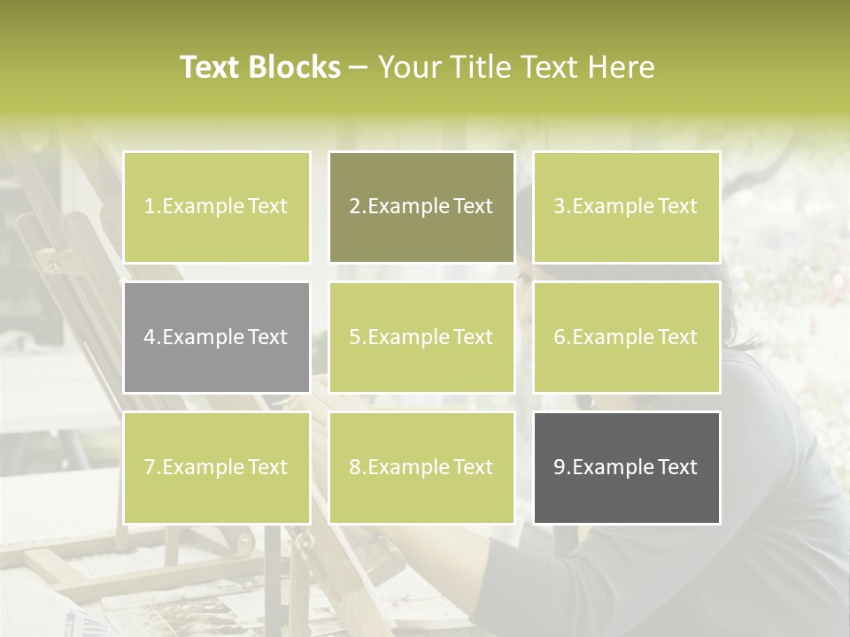 Art Teacher Paints In Preparation For Class PowerPoint Template