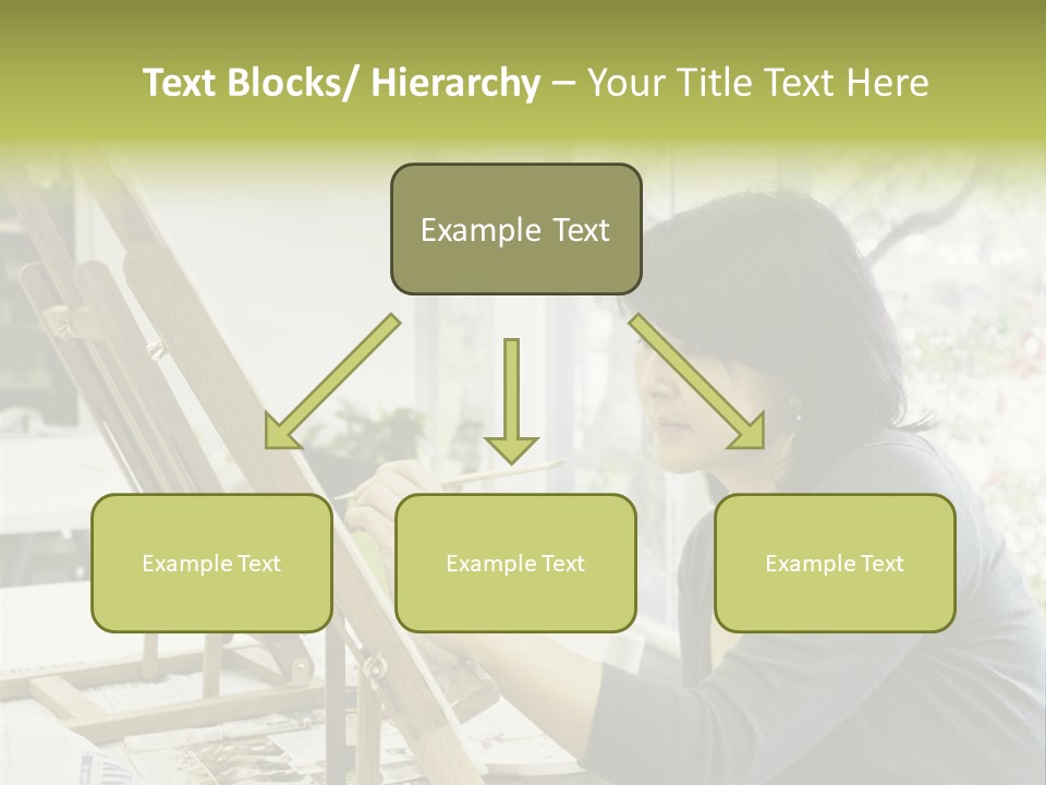 Art Teacher Paints In Preparation For Class PowerPoint Template