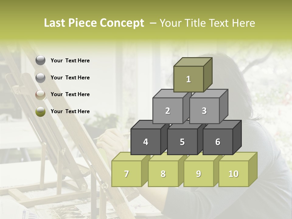 Art Teacher Paints In Preparation For Class PowerPoint Template