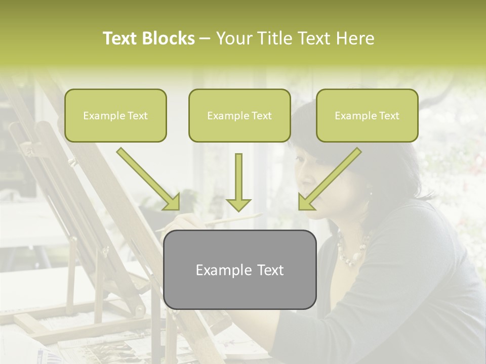 Art Teacher Paints In Preparation For Class PowerPoint Template