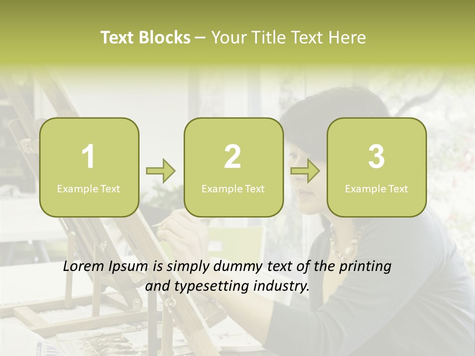 Art Teacher Paints In Preparation For Class PowerPoint Template