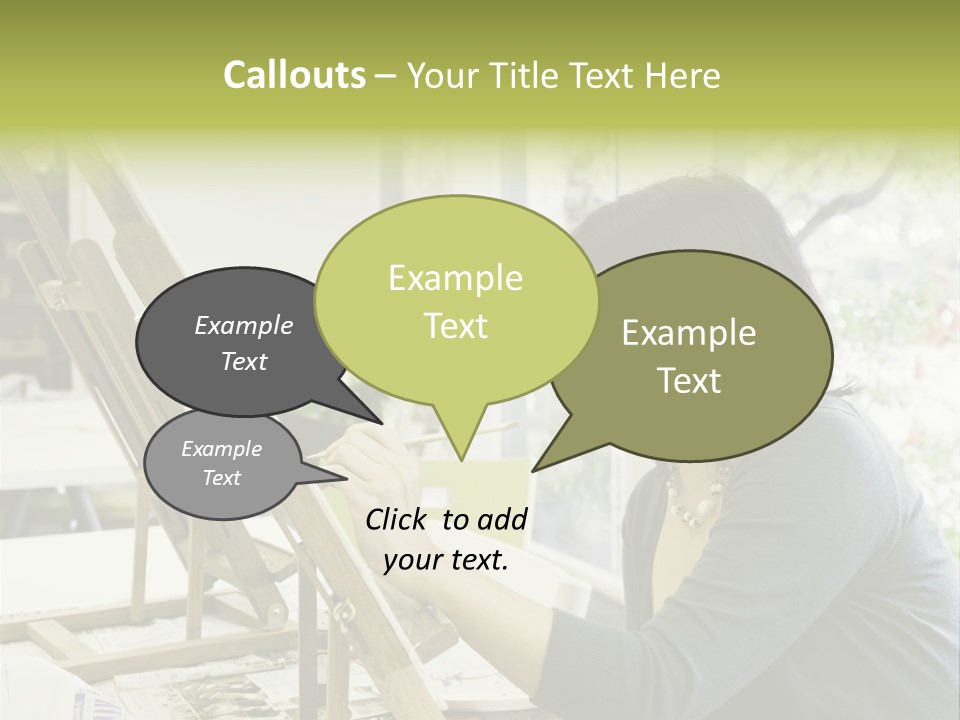 Art Teacher Paints In Preparation For Class PowerPoint Template