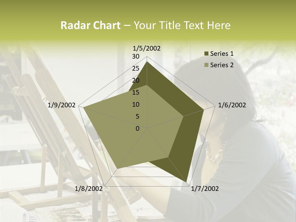Art Teacher Paints In Preparation For Class PowerPoint Template