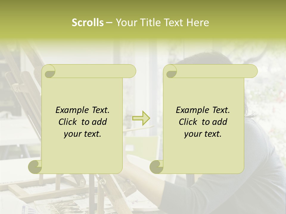 Art Teacher Paints In Preparation For Class PowerPoint Template