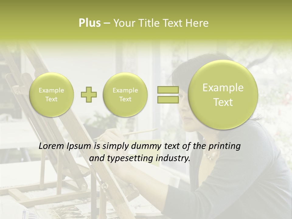 Art Teacher Paints In Preparation For Class PowerPoint Template