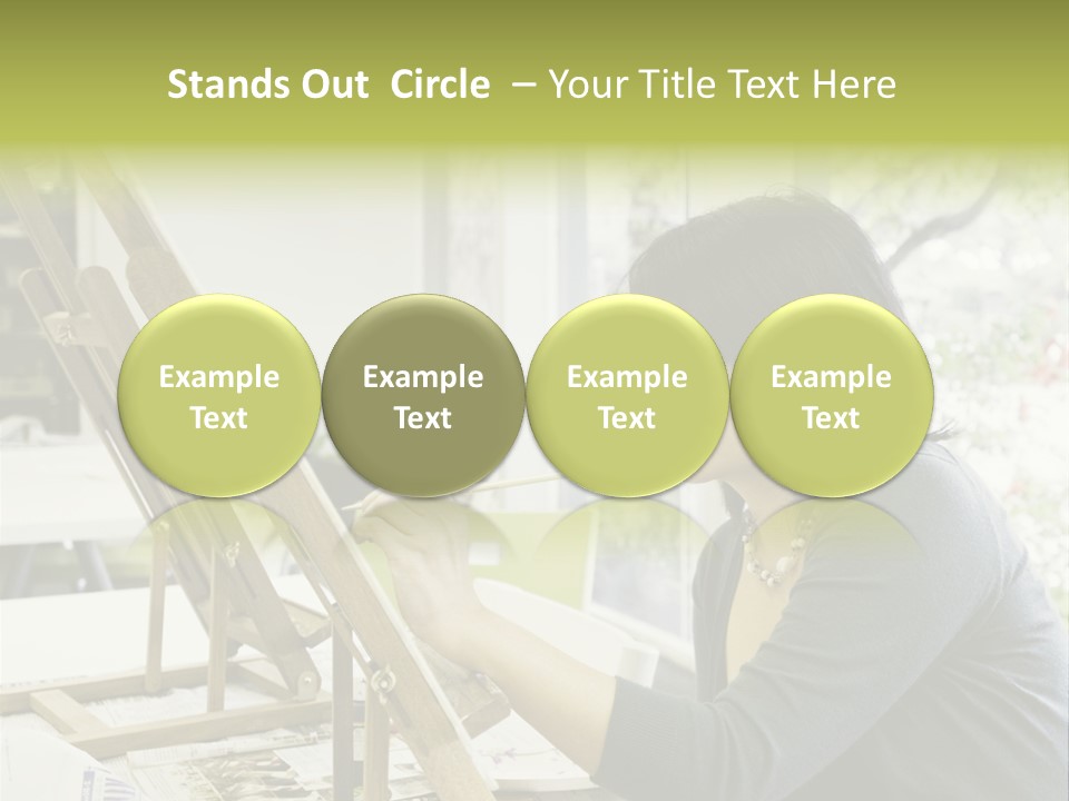 Art Teacher Paints In Preparation For Class PowerPoint Template