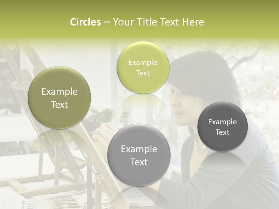 Art Teacher Paints In Preparation For Class PowerPoint Template