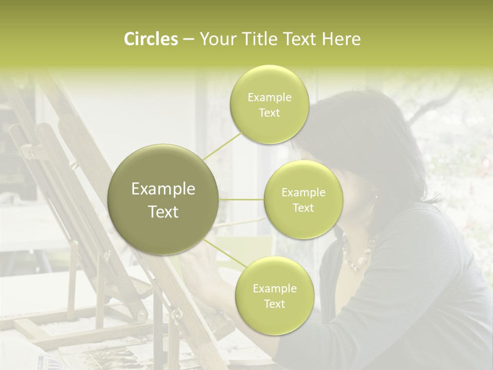 Art Teacher Paints In Preparation For Class PowerPoint Template