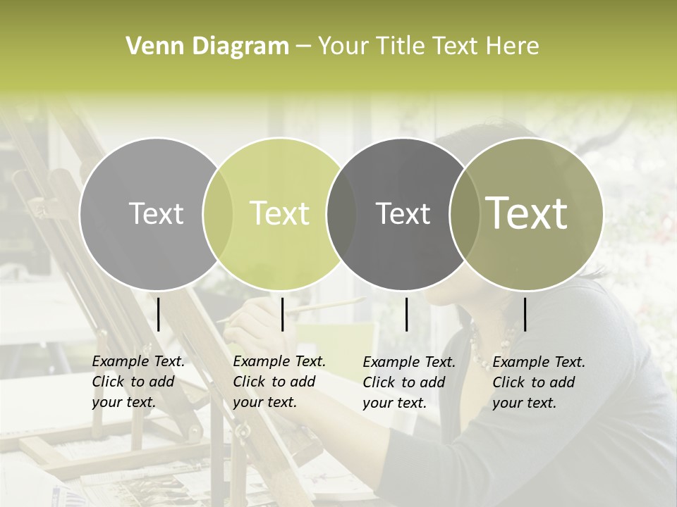 Art Teacher Paints In Preparation For Class PowerPoint Template