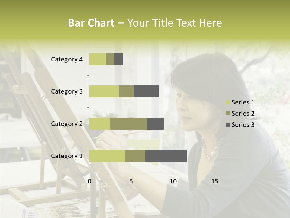 Art Teacher Paints In Preparation For Class PowerPoint Template