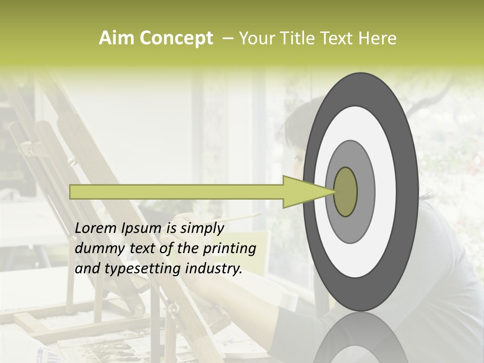 Art Teacher Paints In Preparation For Class PowerPoint Template