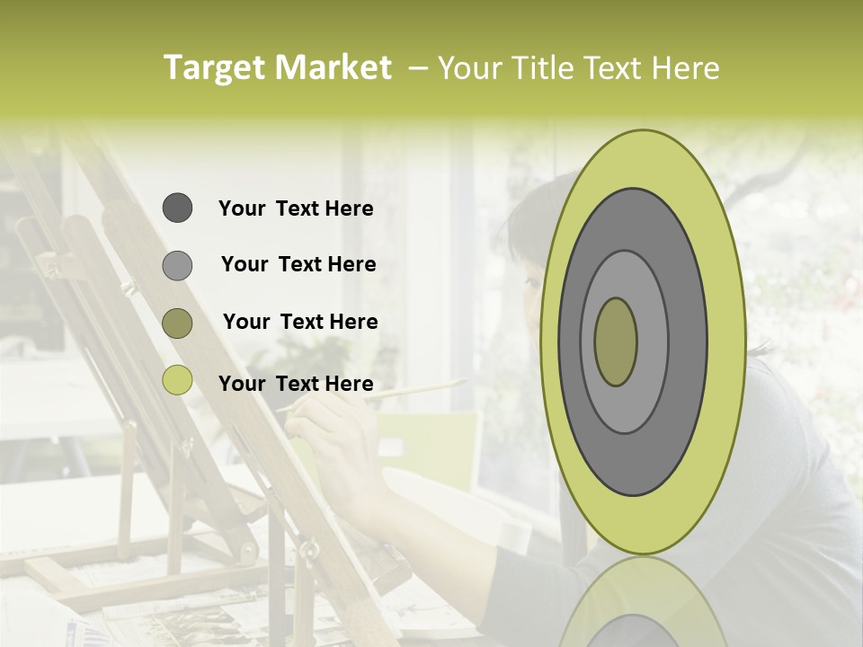 Art Teacher Paints In Preparation For Class PowerPoint Template