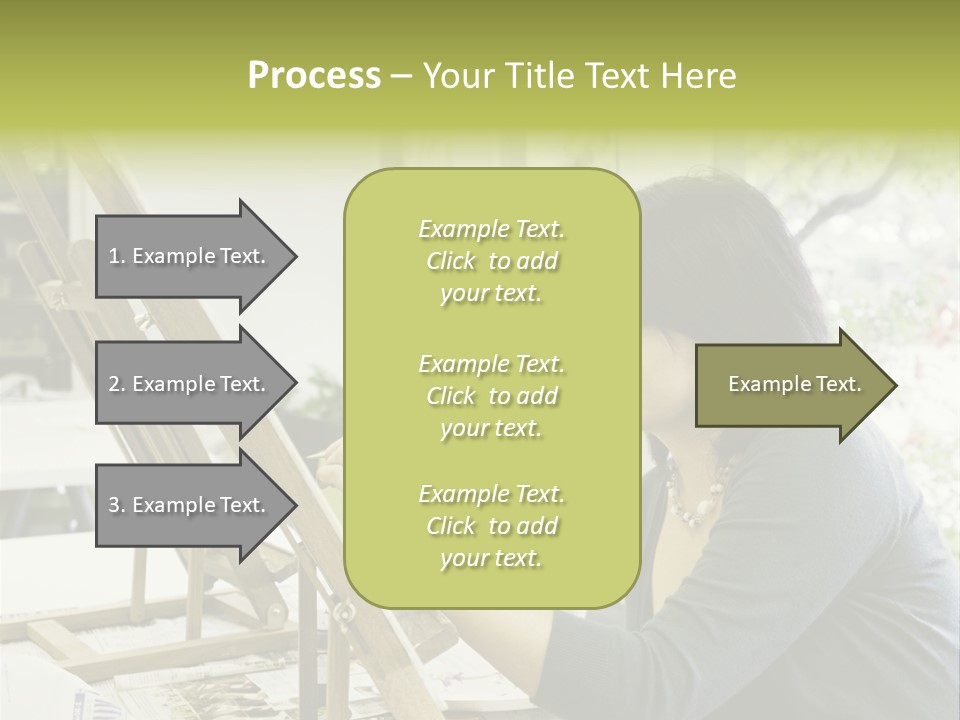 Art Teacher Paints In Preparation For Class PowerPoint Template