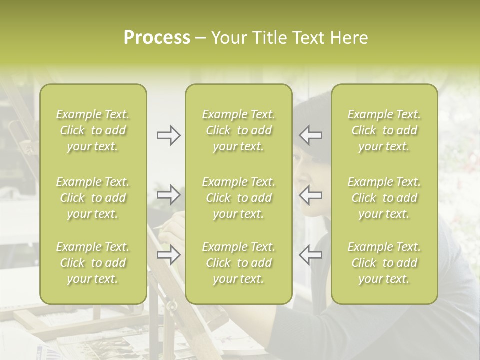 Art Teacher Paints In Preparation For Class PowerPoint Template
