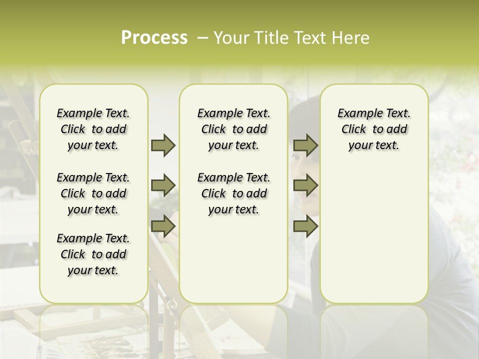 Art Teacher Paints In Preparation For Class PowerPoint Template