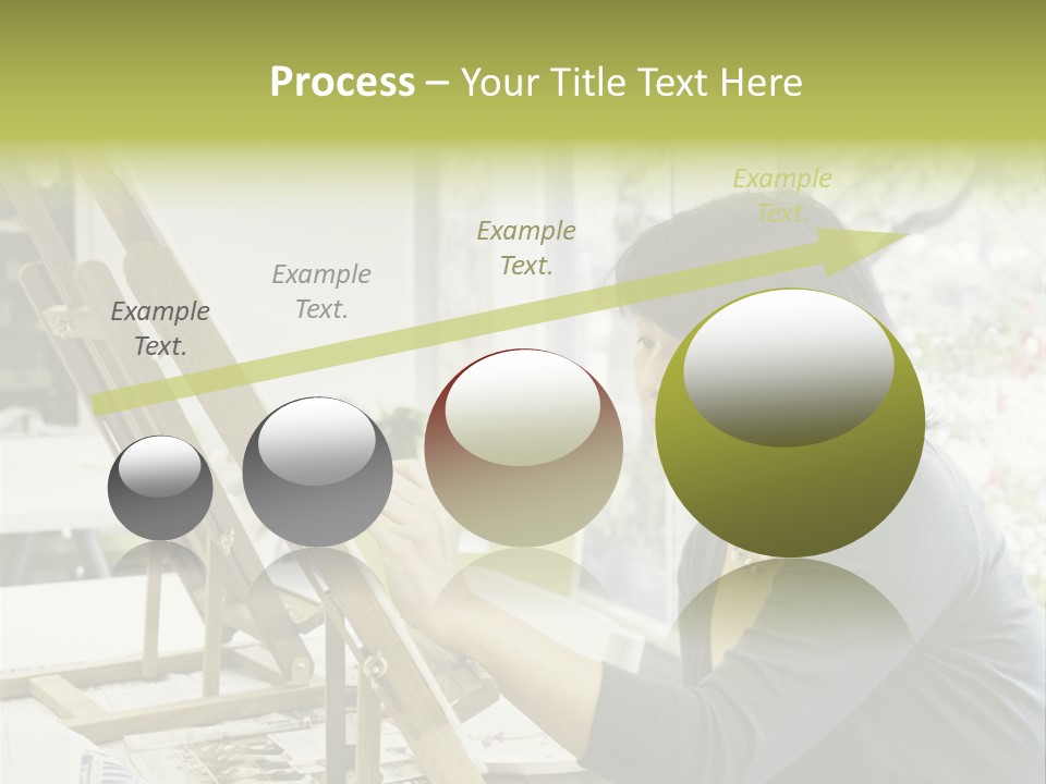 Art Teacher Paints In Preparation For Class PowerPoint Template