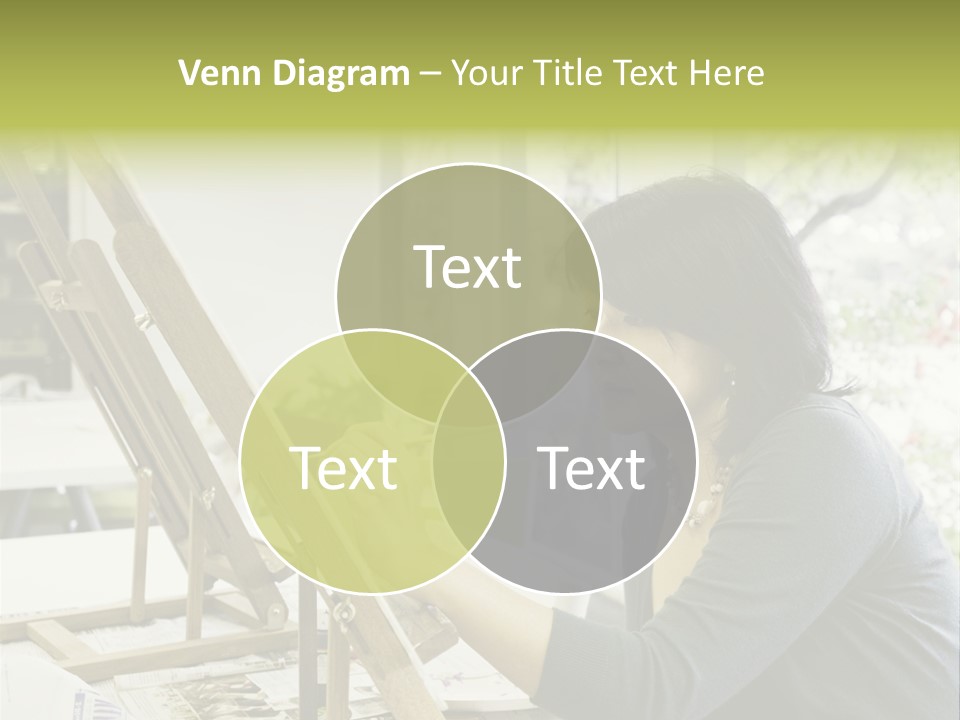 Art Teacher Paints In Preparation For Class PowerPoint Template