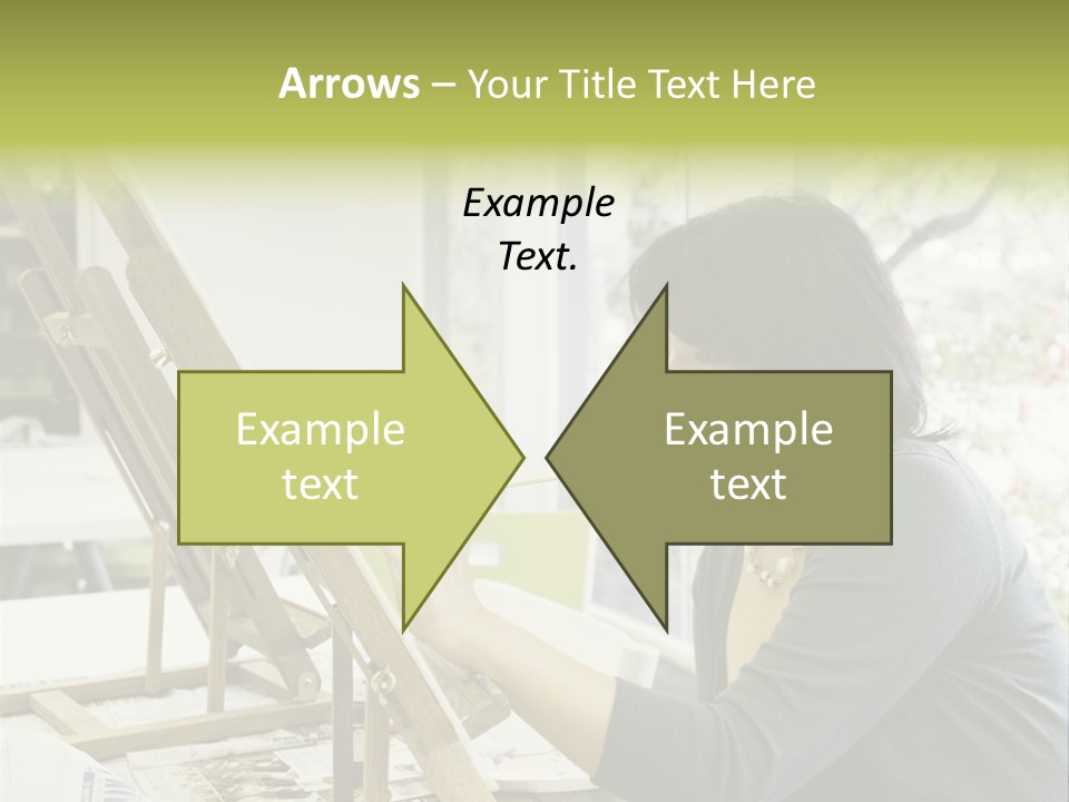 Art Teacher Paints In Preparation For Class PowerPoint Template
