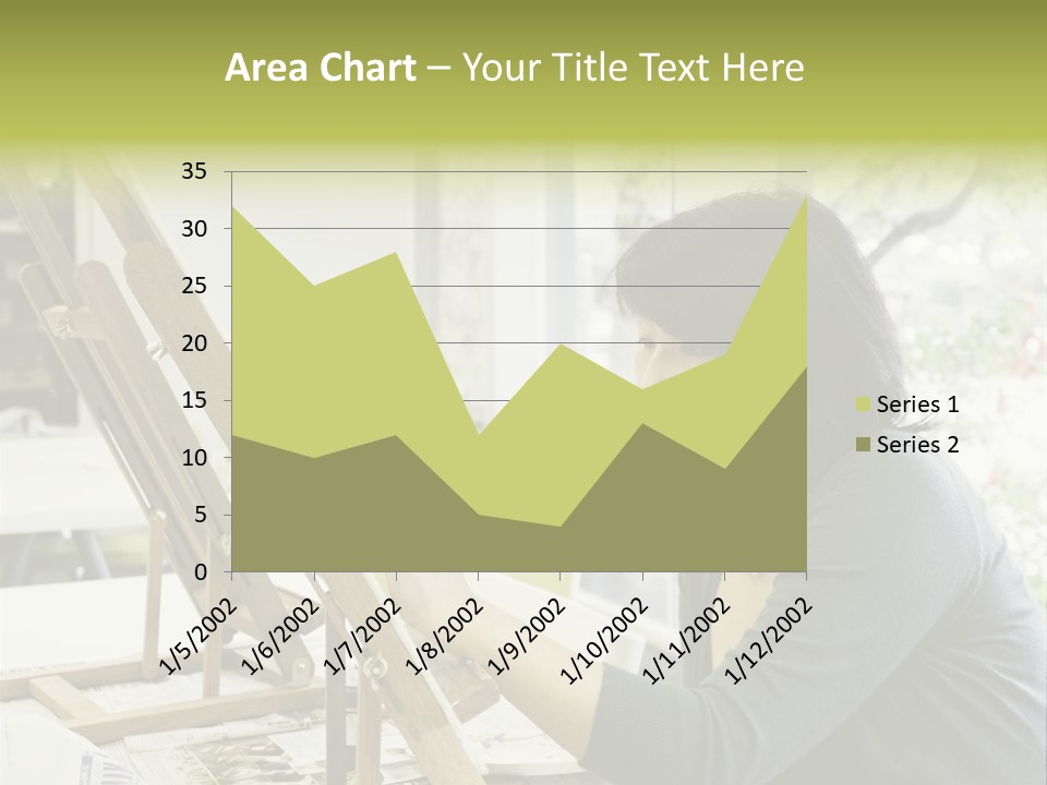 Art Teacher Paints In Preparation For Class PowerPoint Template