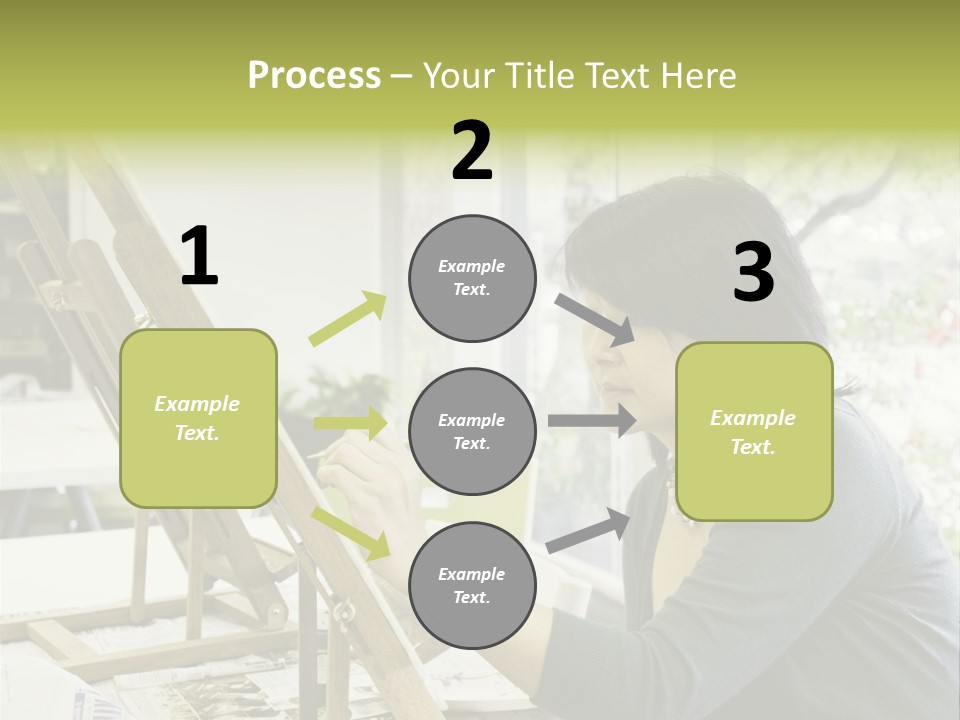 Art Teacher Paints In Preparation For Class PowerPoint Template