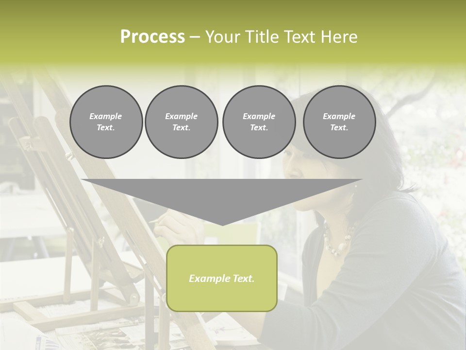 Art Teacher Paints In Preparation For Class PowerPoint Template