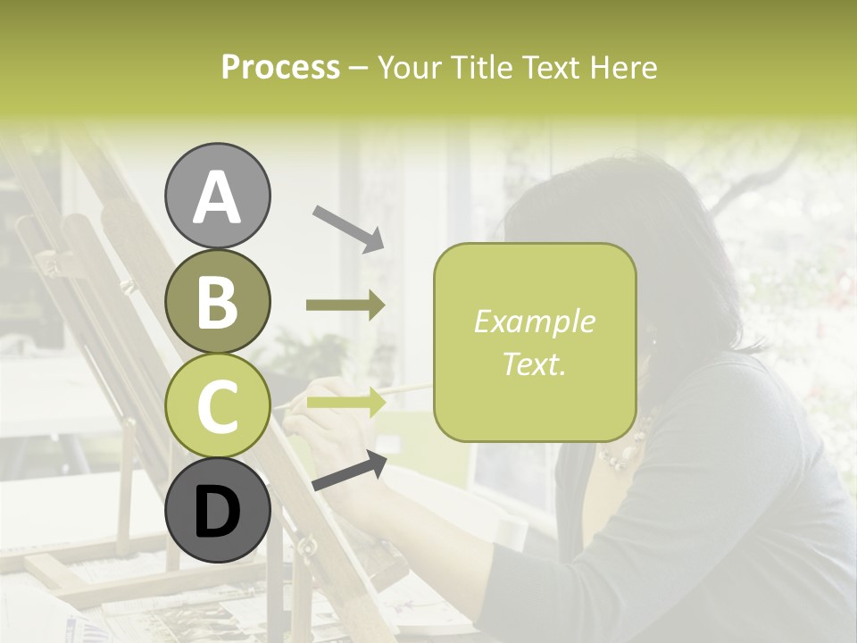 Art Teacher Paints In Preparation For Class PowerPoint Template