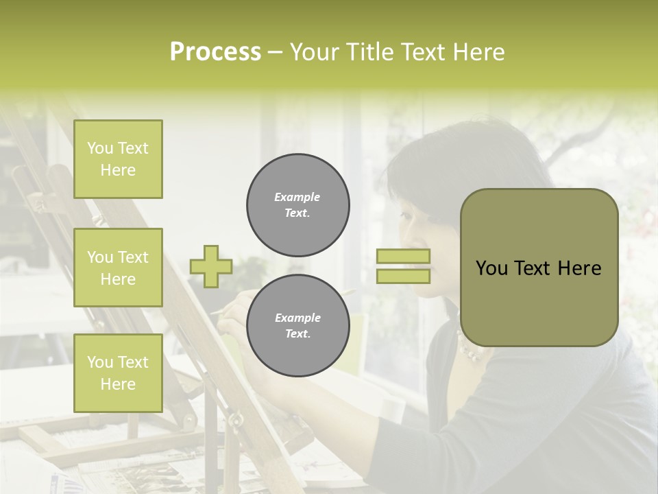 Art Teacher Paints In Preparation For Class PowerPoint Template