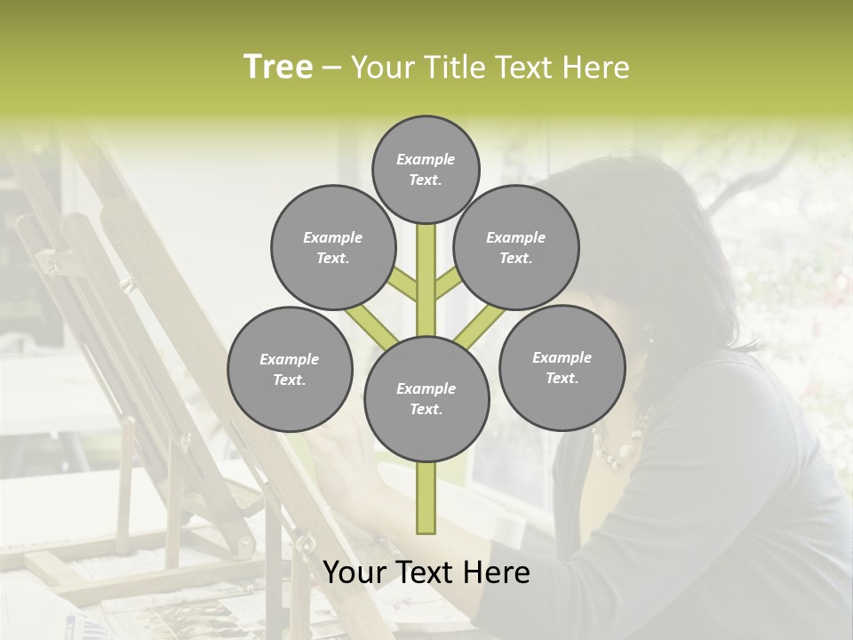 Art Teacher Paints In Preparation For Class PowerPoint Template