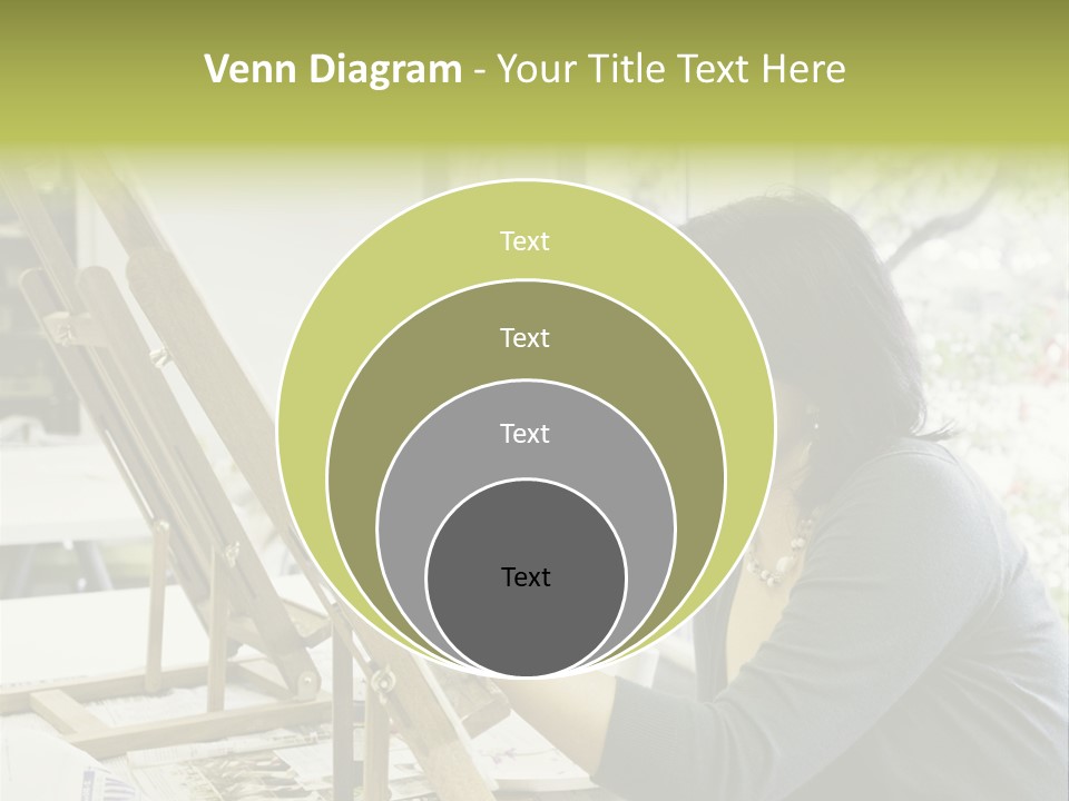 Art Teacher Paints In Preparation For Class PowerPoint Template