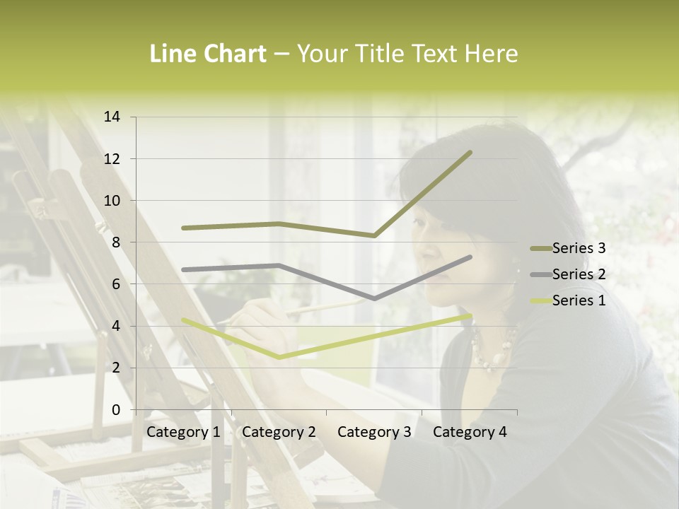 Art Teacher Paints In Preparation For Class PowerPoint Template
