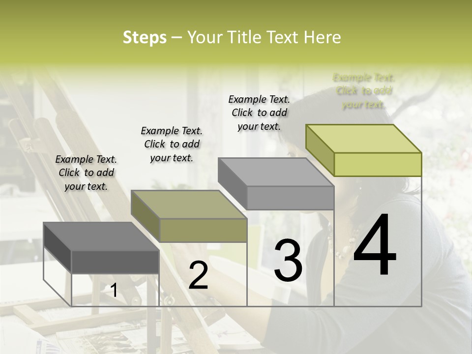 Art Teacher Paints In Preparation For Class PowerPoint Template