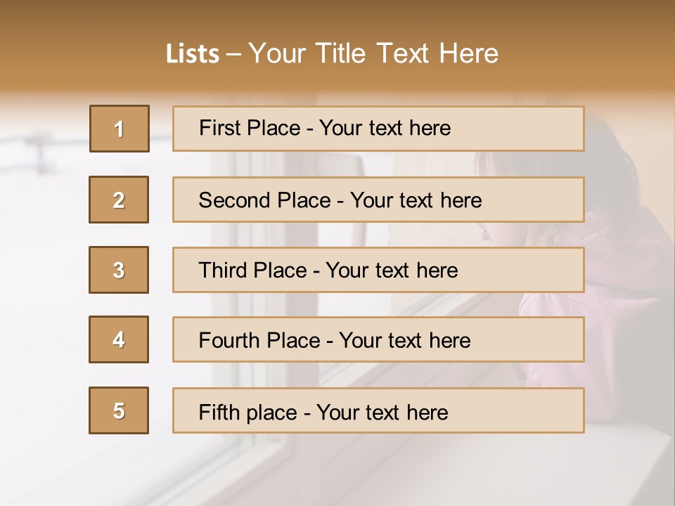 Little Beauty Girl Look Out Of The Window And Breathe On The Glass So That It Grow Misted. Winter. PowerPoint Template