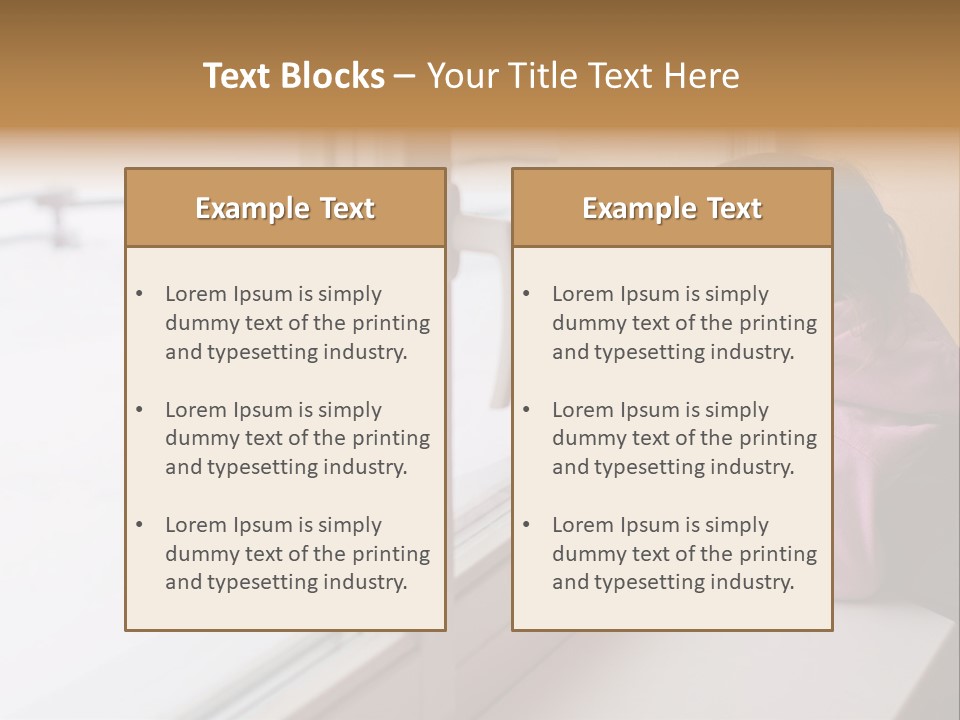 Little Beauty Girl Look Out Of The Window And Breathe On The Glass So That It Grow Misted. Winter. PowerPoint Template