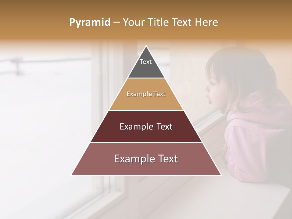 Little Beauty Girl Look Out Of The Window And Breathe On The Glass So That It Grow Misted. Winter. PowerPoint Template