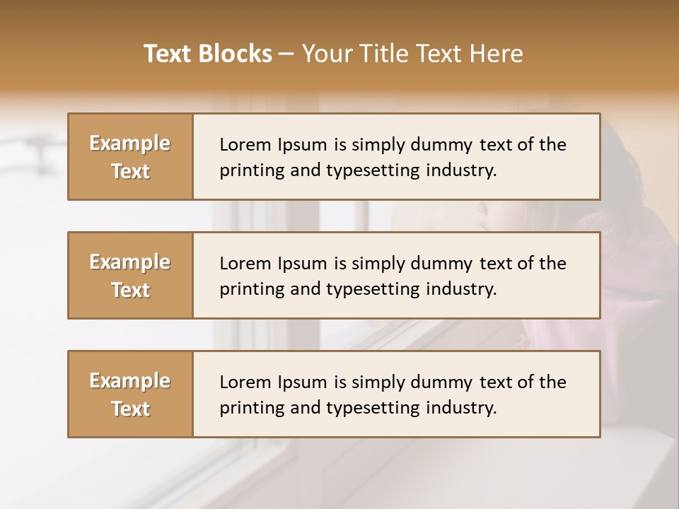 Little Beauty Girl Look Out Of The Window And Breathe On The Glass So That It Grow Misted. Winter. PowerPoint Template
