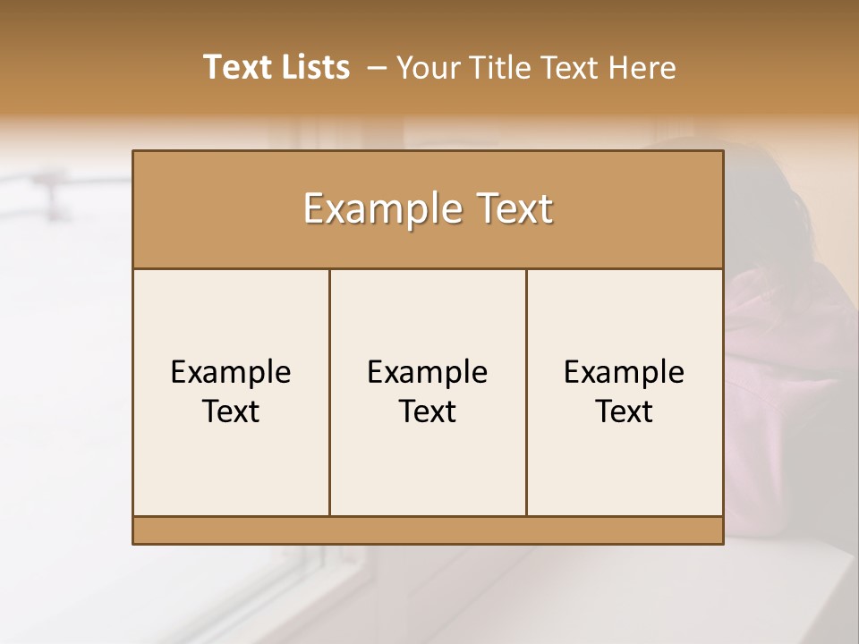 Little Beauty Girl Look Out Of The Window And Breathe On The Glass So That It Grow Misted. Winter. PowerPoint Template
