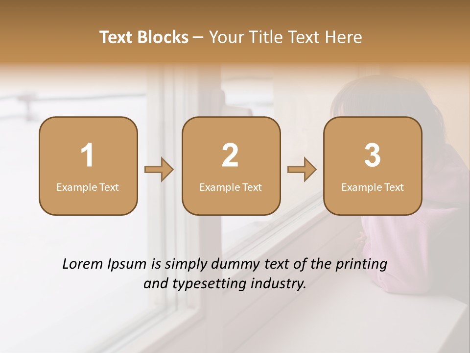 Little Beauty Girl Look Out Of The Window And Breathe On The Glass So That It Grow Misted. Winter. PowerPoint Template
