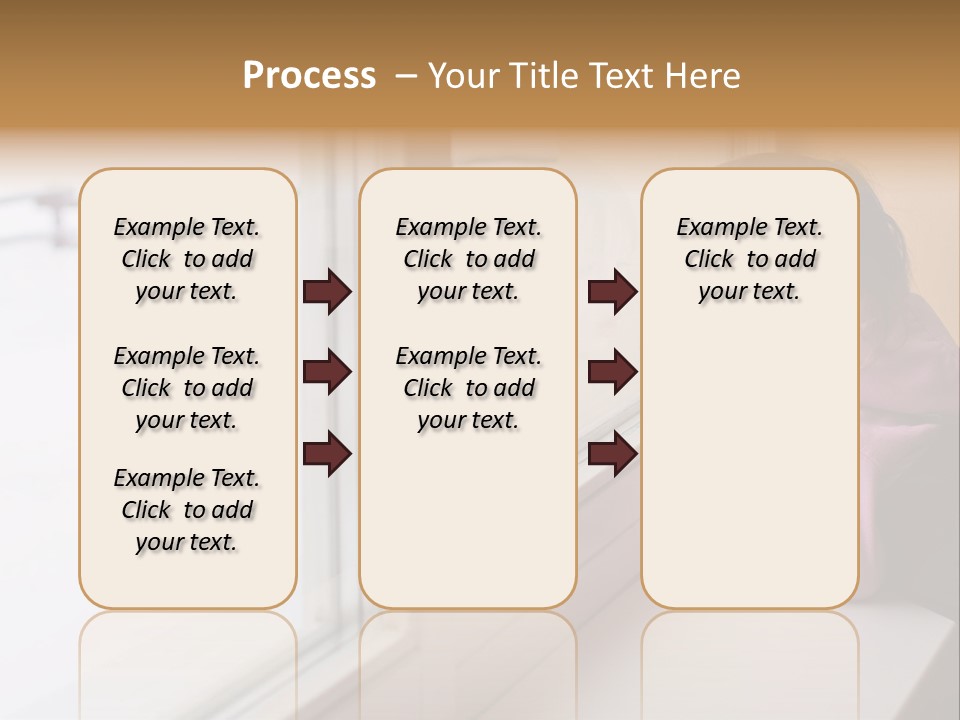 Little Beauty Girl Look Out Of The Window And Breathe On The Glass So That It Grow Misted. Winter. PowerPoint Template