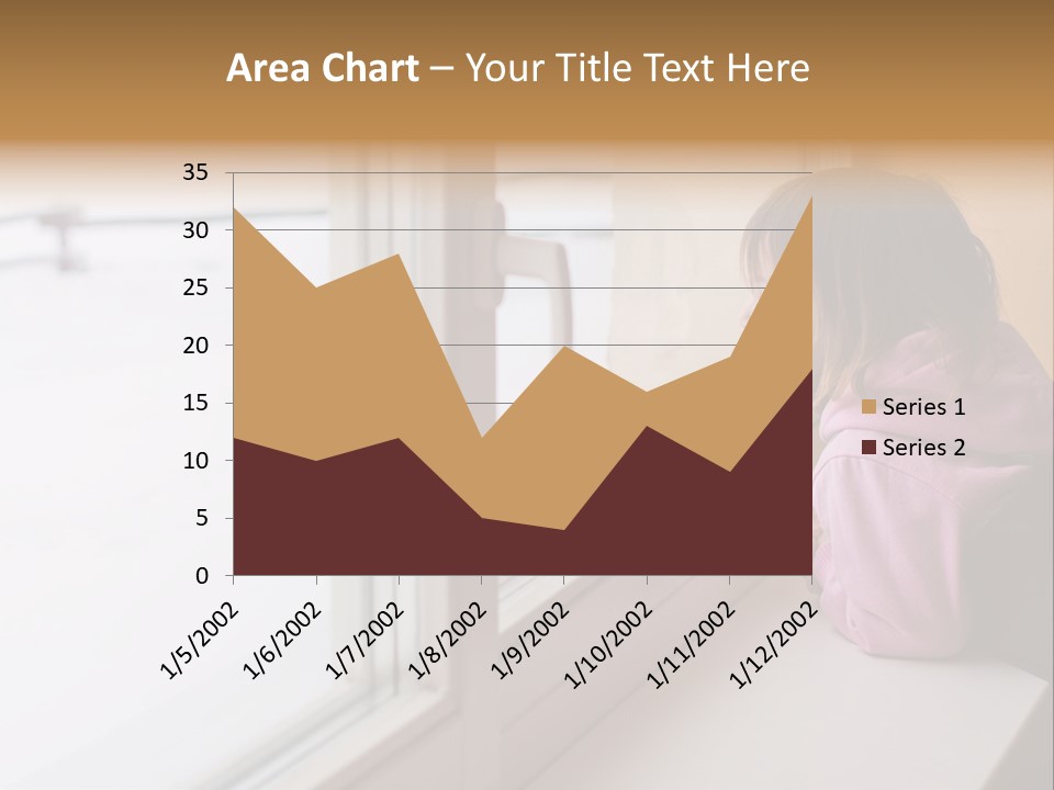 Little Beauty Girl Look Out Of The Window And Breathe On The Glass So That It Grow Misted. Winter. PowerPoint Template