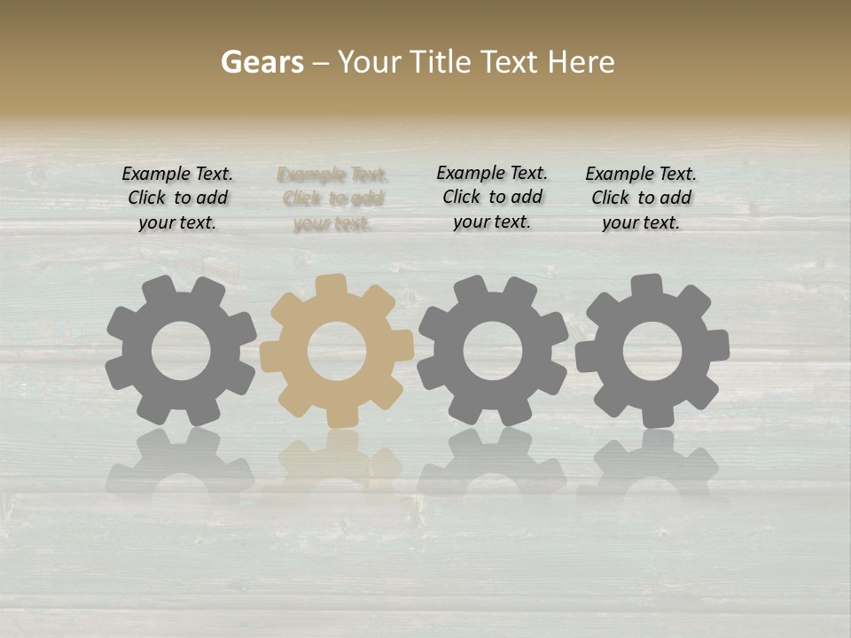 Fragment Of Old Green Peeled Paint Wooden Background PowerPoint Template