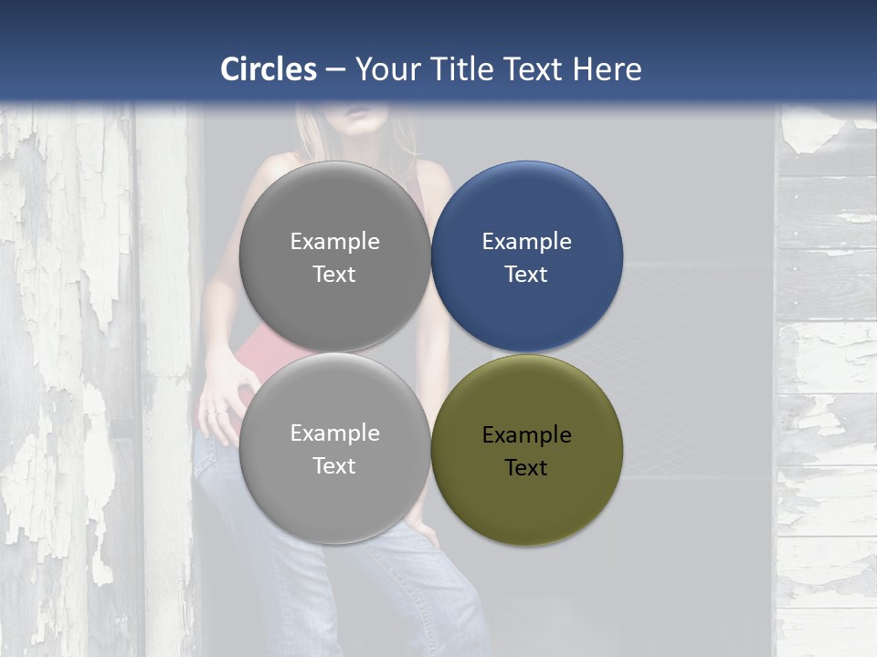 A Woman Standing In A Doorway Of A Building PowerPoint Template