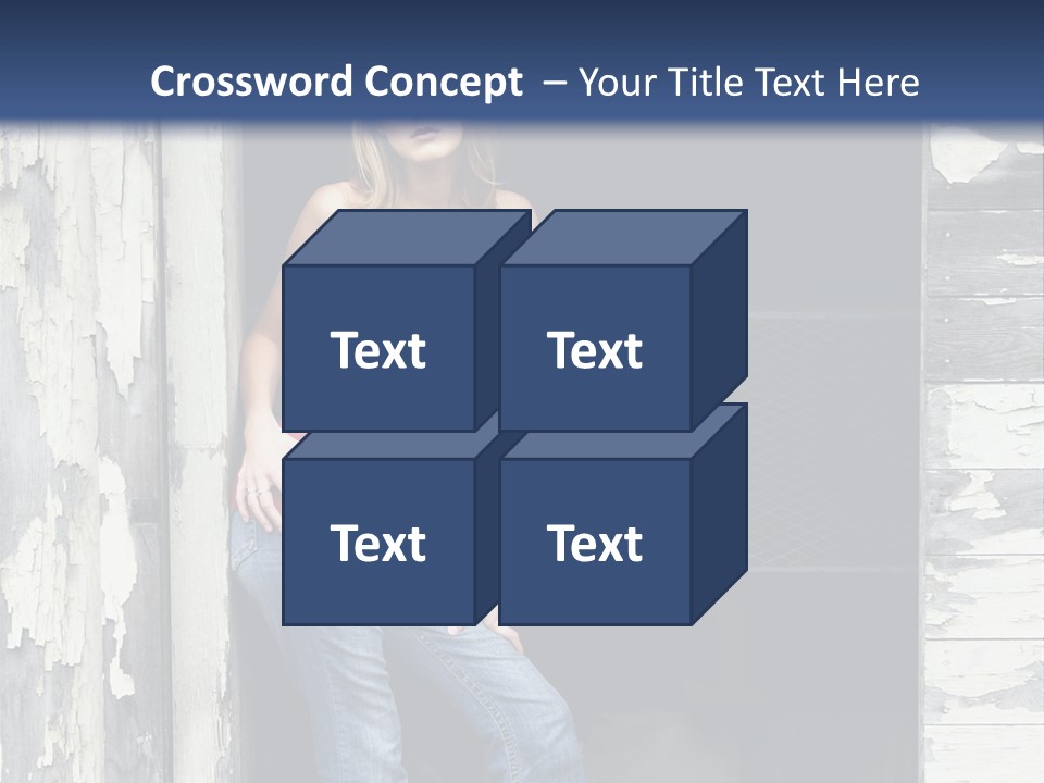 A Woman Standing In A Doorway Of A Building PowerPoint Template