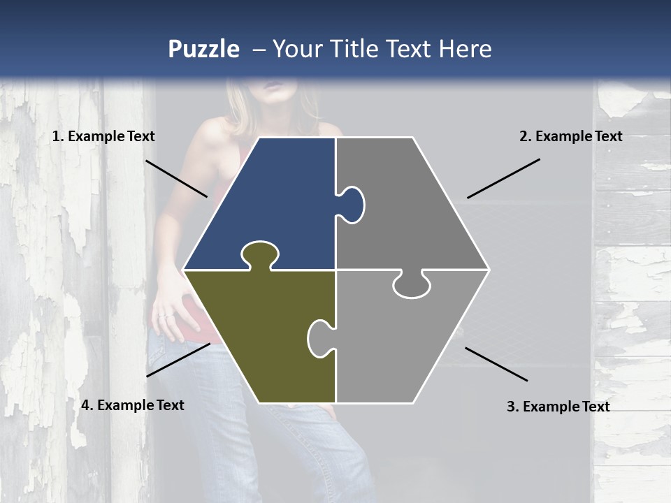 A Woman Standing In A Doorway Of A Building PowerPoint Template