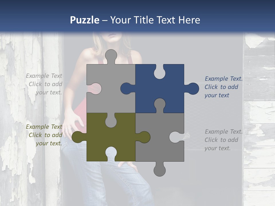 A Woman Standing In A Doorway Of A Building PowerPoint Template