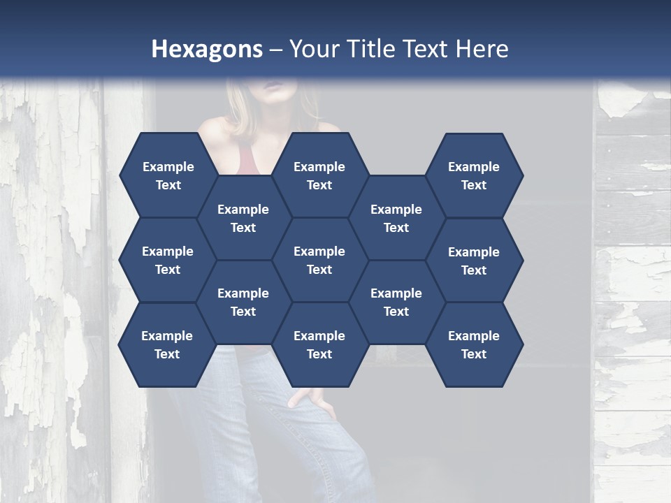 A Woman Standing In A Doorway Of A Building PowerPoint Template