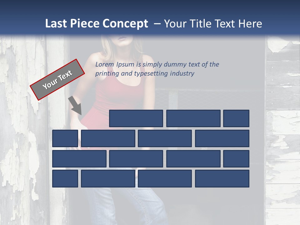 A Woman Standing In A Doorway Of A Building PowerPoint Template