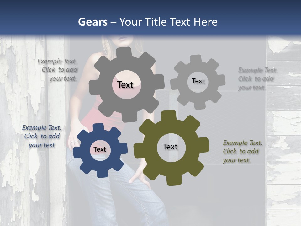 A Woman Standing In A Doorway Of A Building PowerPoint Template