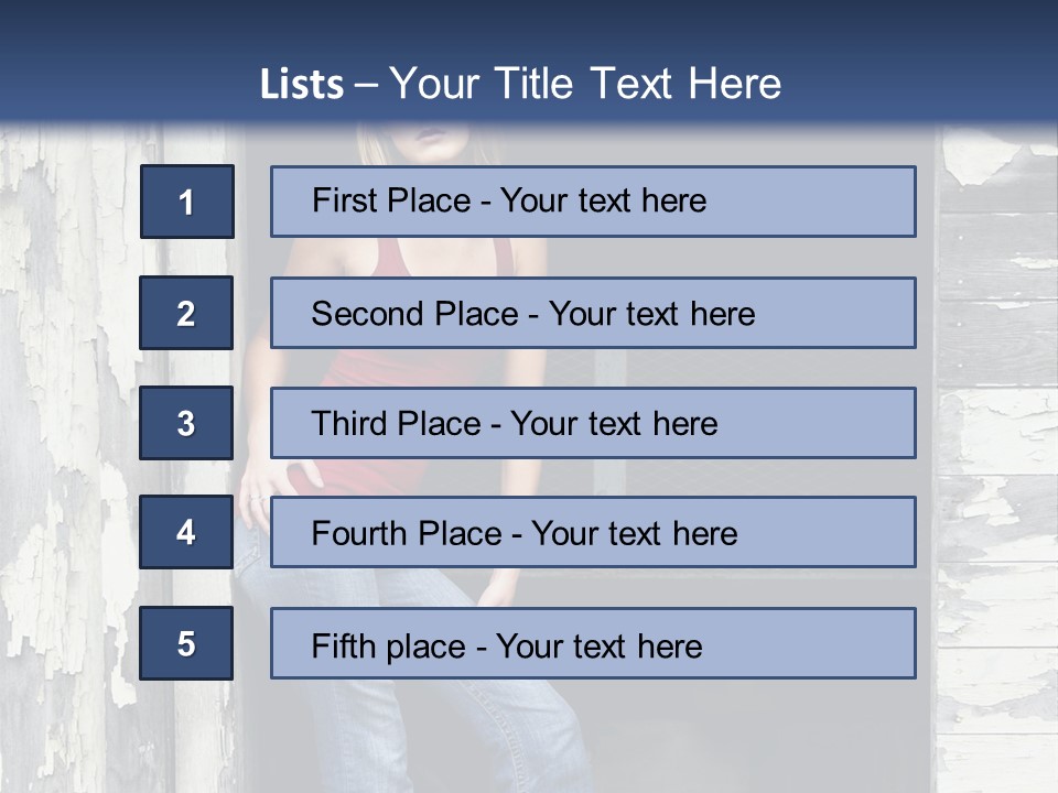 A Woman Standing In A Doorway Of A Building PowerPoint Template